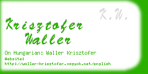 krisztofer waller business card